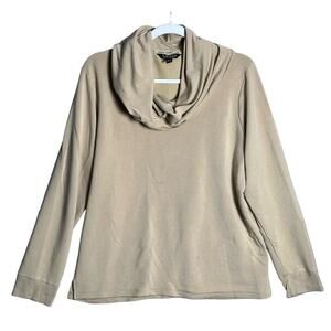 Lauren Ralph Lauren Large Cowl Neck Pullover Jersey Top Viscose Blend‎ lagenlook